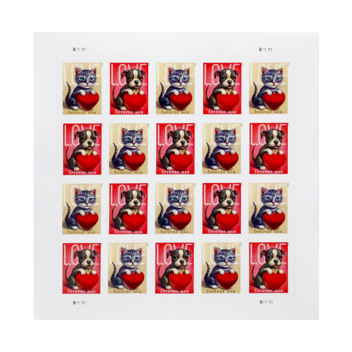 2023 First-Class Forever Stamps – Love: Kitten & Puppy - Image 3