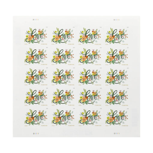 2018 US Wedding Love Flourishes Forever Postage Stamps - Image 3