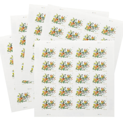 2018 US Wedding Love Flourishes Forever Postage Stamps - Image 5