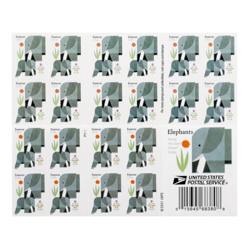 2022 US Elephants First Class Forever Stamps - Image 3