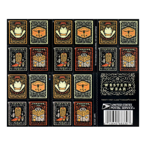 2021 First-Class Forever Stamps – Western Wear - Image 3