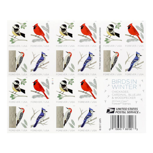 2018 US First-Class Forever Stamp – Birds in Winter - Image 3