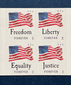FOUR FLAGS Booklet Pane of 20 US Forever Stamps MNH 2012 Plate